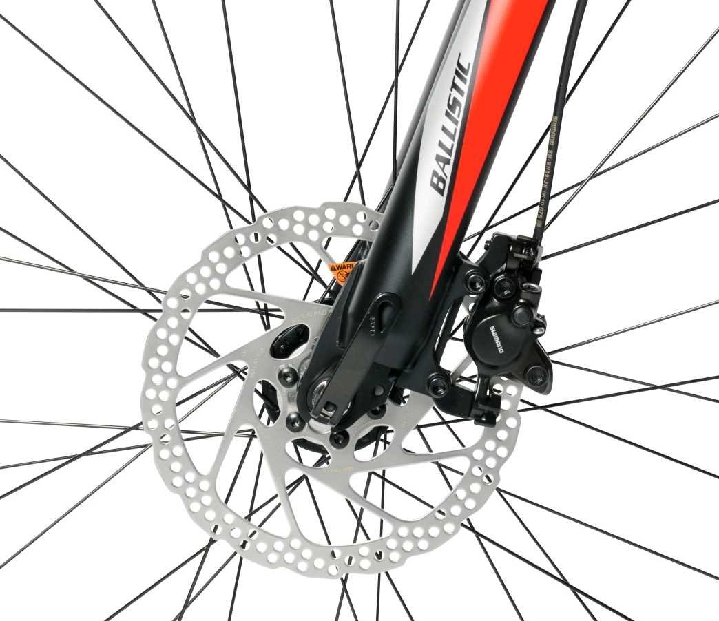 Rower elektryczny CINZIA Sleek BF 27.5 M18 Czerwono-czarny - HAMULCE