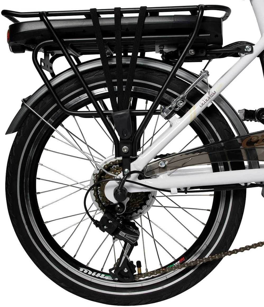 Rower elektryczny CINZIA Sfera 20 U16 biały - KOŁA 