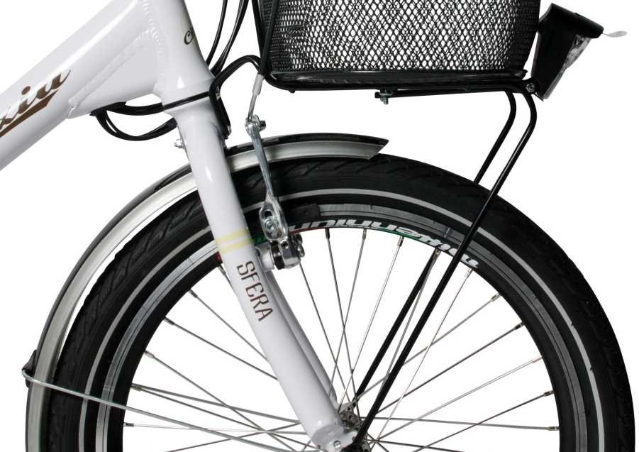 Rower elektryczny CINZIA Sfera 20 U16 biały - HAMULCE 