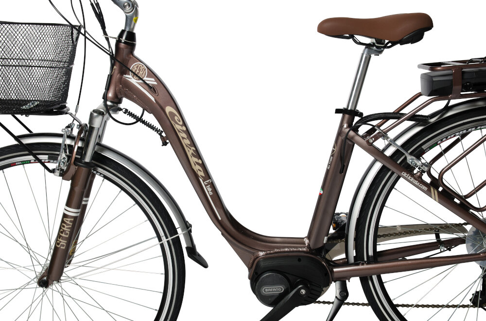 Rower elektryczny CINZIA Sfera BF 28 D18 Brązowy - Rama