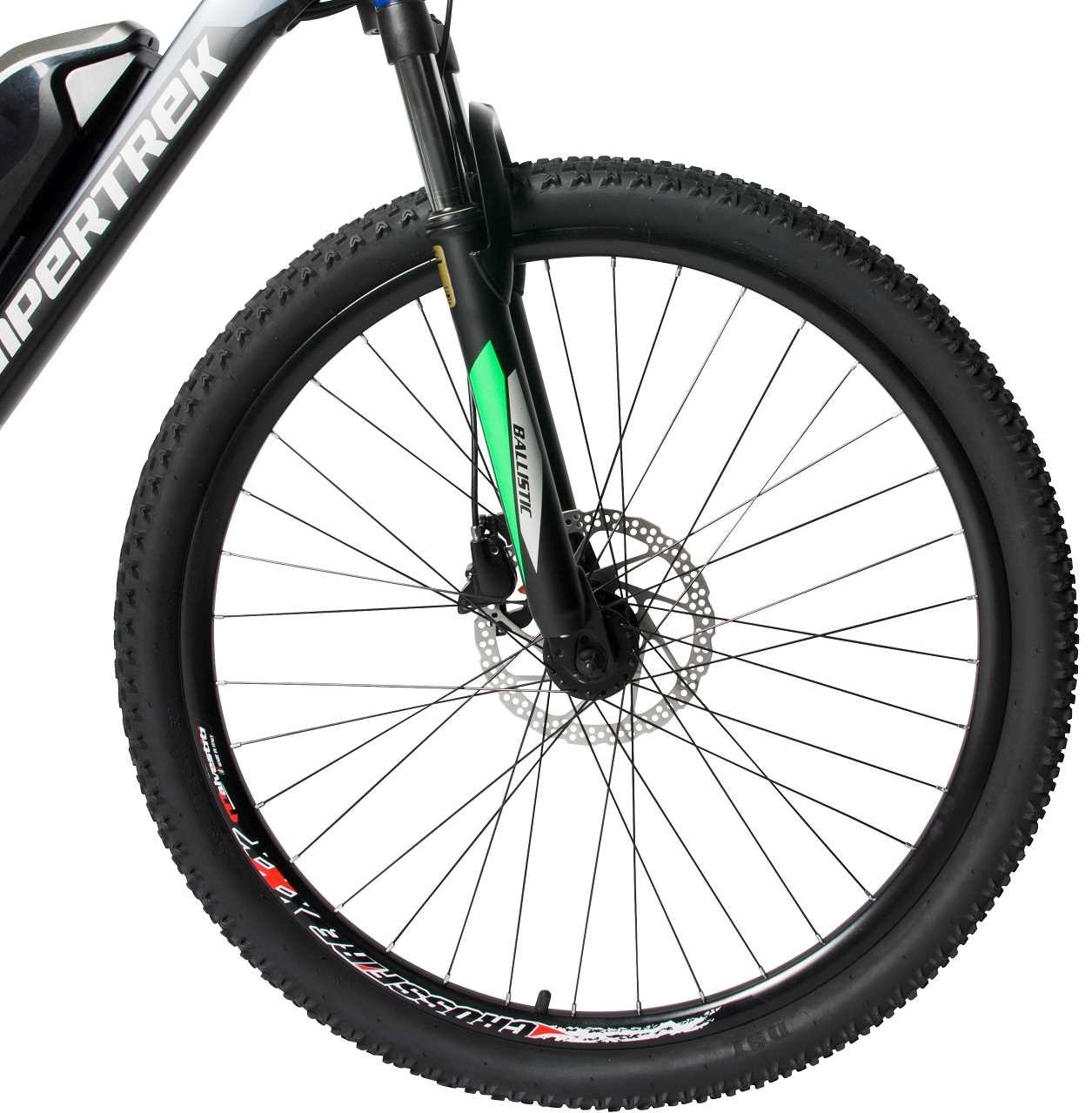 Rower elektryczny CINZIA Sleek BF 27.5 M18 Zielono-szary - KOŁA