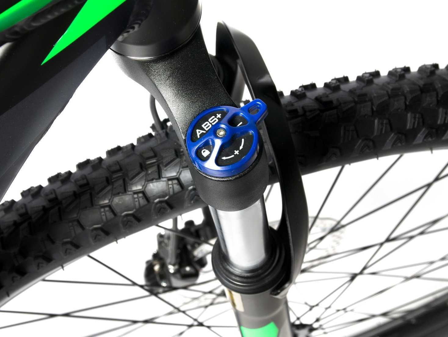 Rower elektryczny CINZIA Sleek BF 27.5 M18 Zielono-szary - AMORTYZATOR