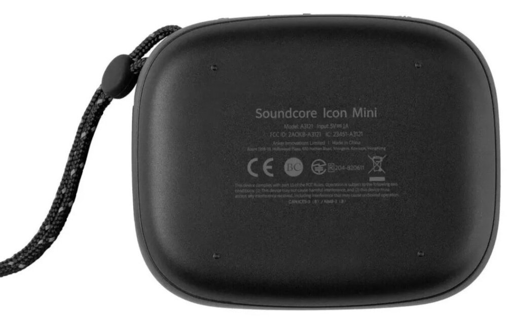 GŁOŚNIK BEZPRZEWODOWY SOUNDCORE ICON MINI CZARNY odporność woda kurz