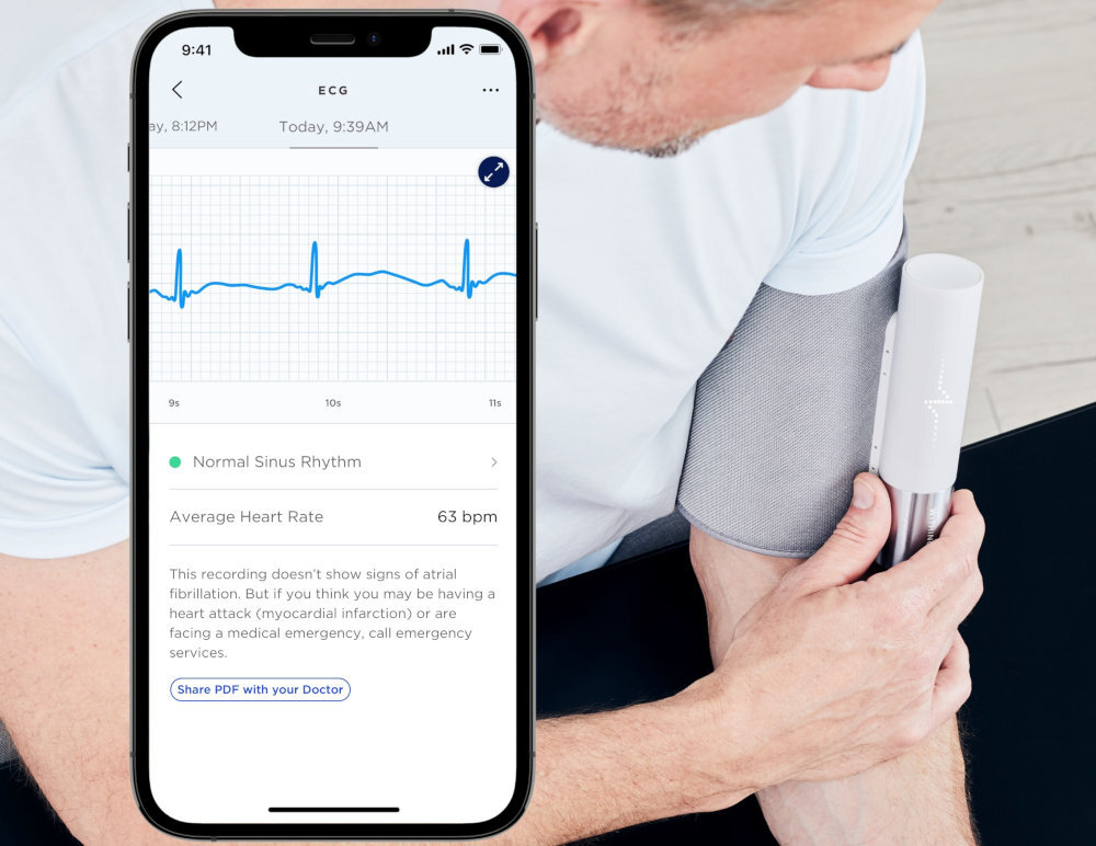 Ciśnieniomierz WITHINGS BPM Core EKG Aplikacja Health Mate wyniki badań analiza komfort korzystania