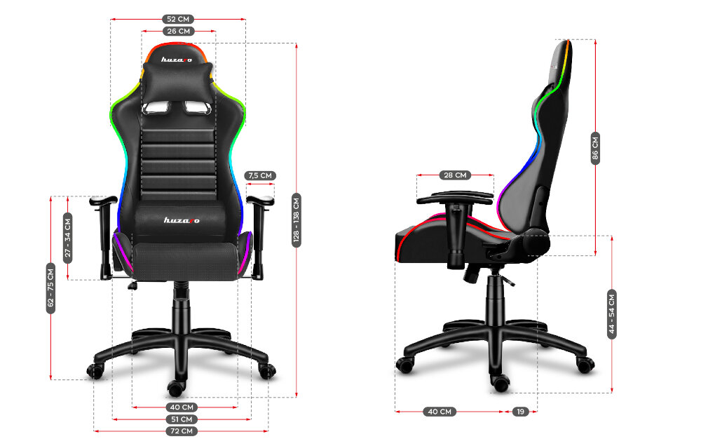 Fotel Huzaro Force 6.0 dopasowanie wzrost waga