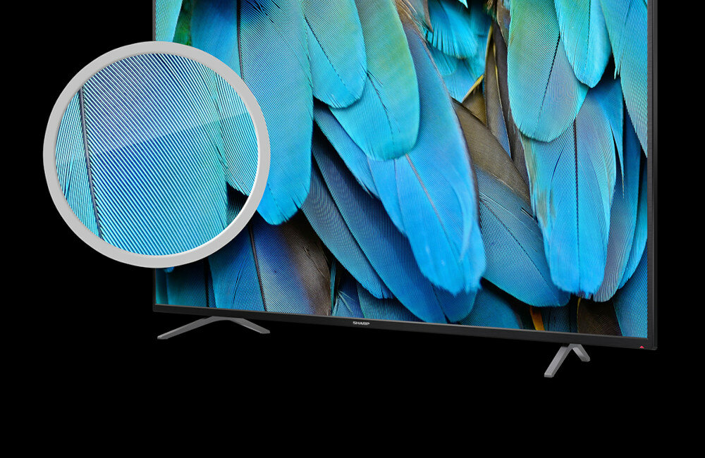TELEWIZOR SHARP LED 40BL3EA UHD ANDROID @TV HDR10 HLG barwy kontrast jasnosc active motion 