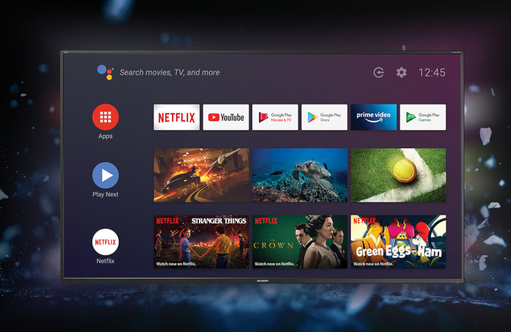 TELEWIZOR SHARP LED 40BL2EA UHD ANDROID @TV HDR10 android tv filmy seriale netlflix HBO GO Player Google Play