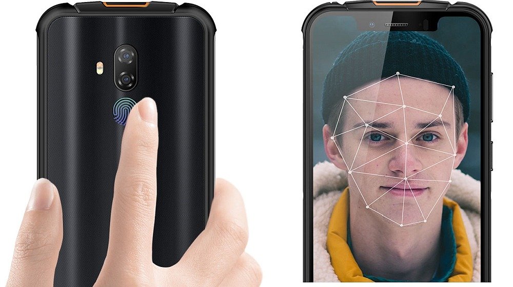 Smartfon ULEFONE Armor 5S blokada czytnik linii papilarnych skaner twarzy