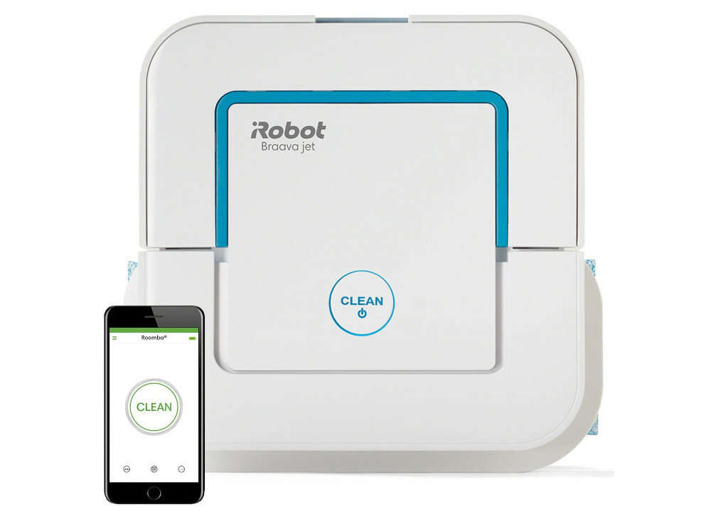 Robot sprzatajacy IROBOT Braava Jet 250 wyglad front aplikacja