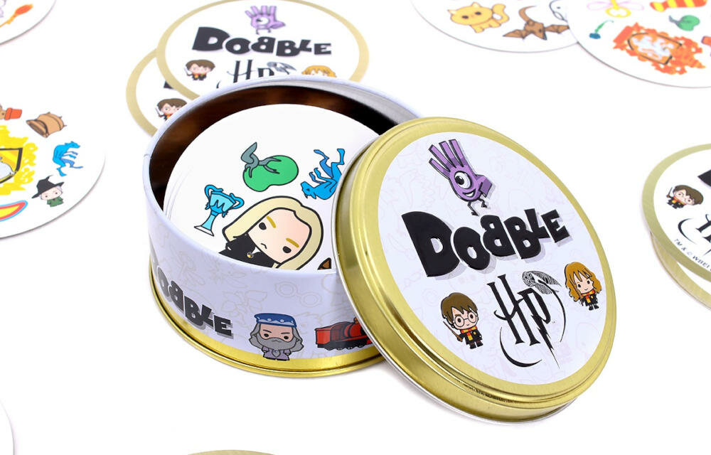 REBEL-Dobble-Harry-Potter stylizowane wizerunki rowling harry hermiona ron różdżki stworzenia herby hogwart