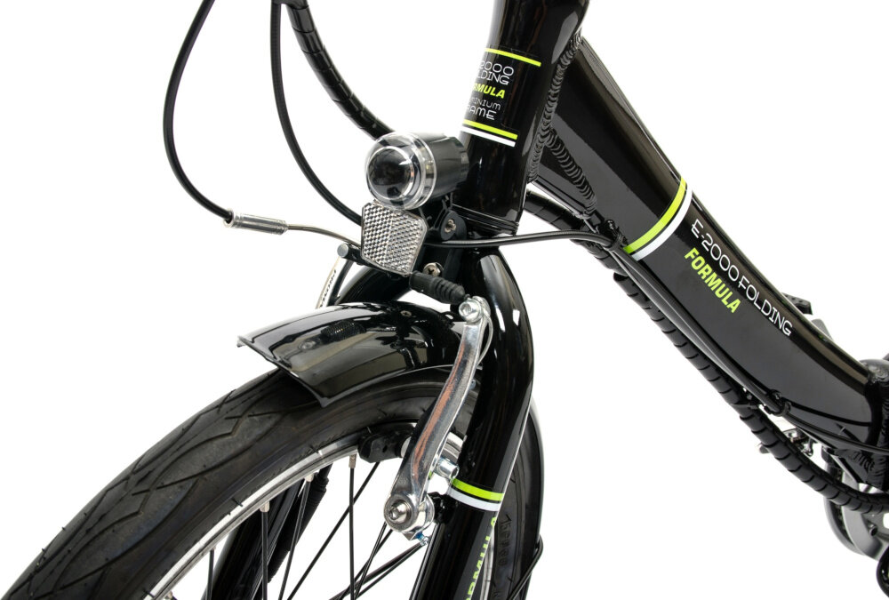 Rower elektryczny ORUS E-2000 Czarny  - hamulec v-brake