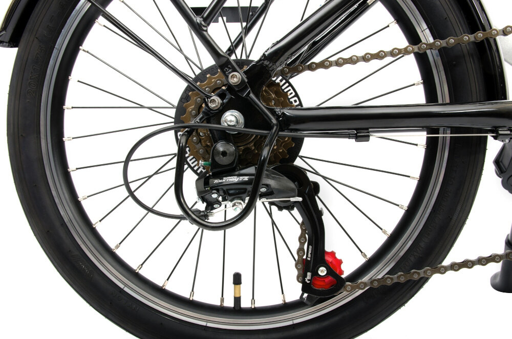 Rower elektryczny ORUS E-2000 Czarny  - Przerzutki shimano