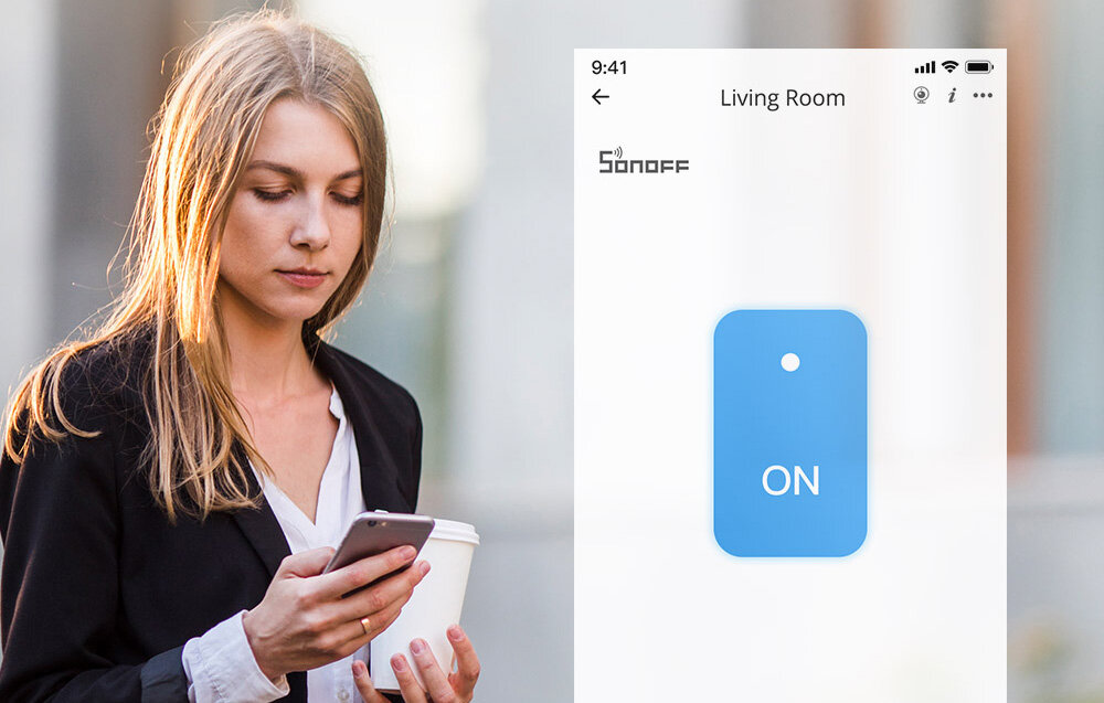 Włącznik światła SONOFF T3 EU TX IM190314019 aplikacja eWeLink systemy Android iOS synchronizacja panel dotykowy kompatybilnosc z asystentami glosowymi Alexa Google Assistant komendy glosowe
