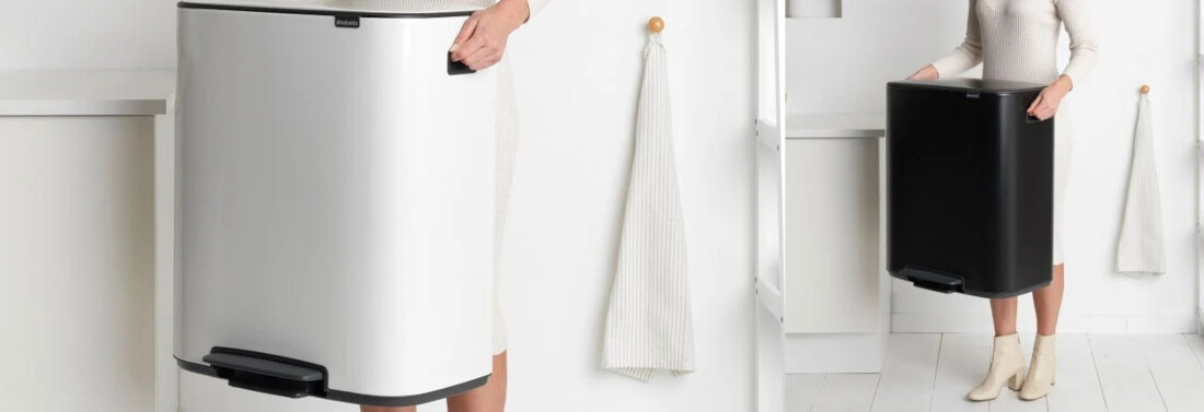 Kosz na śmieci BRABANTIA 211447 Bo Pedal Bin 60L Czarny desgin wyglad prezentacja estetyka elegancja