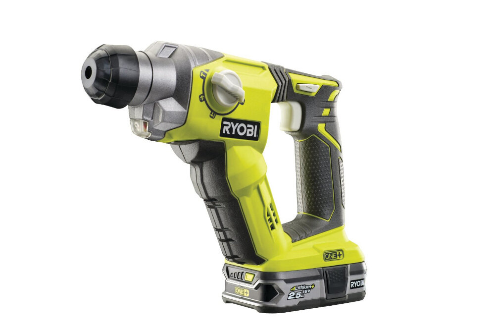 Młotowiertarka RYOBI R18SDS-125S dodatkowe wyposażenie instrukcja obsługi w języku polskim torba narzędziowa ładowarka akumulator