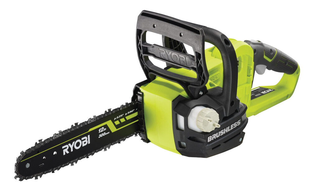 Piła akumulatorowa RYOBI RCS18X3050F ONE+ uchwyt miękki obrotowy wysoki stopień bezpieczeństwa pracy błąd poziomu wibracji 1,5 m/s2 pełna kontrola nad pracą maszyny