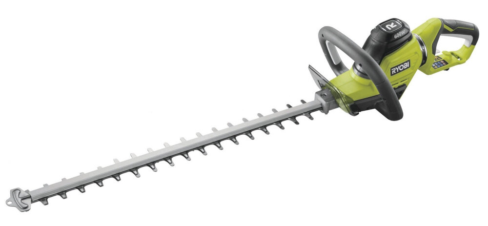 Nożyce do żywopłotu RYOBI RHT6160RS elektryczne łatwe użytkowanie niewielka waga 3,7 kg do przycinania krzewów i formowania żywopłotów zachwycający efekt w ogrodzie