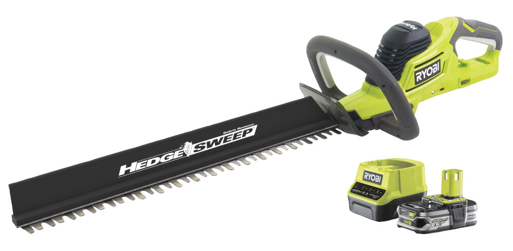 Nożyce do żywopłotu RYOBI RHT1850H25HS zestaw akumulator ladowarka oslona ostrza nasadka Hedge Sweep dokumentacja