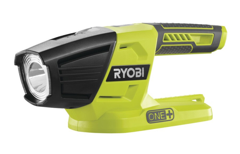 Latarka RYOBI R18T-0 lekka poręczna całkowita masa bez akumulatora 0,3 kg obudowa z wysokiej jakości tworzywa sztucznego