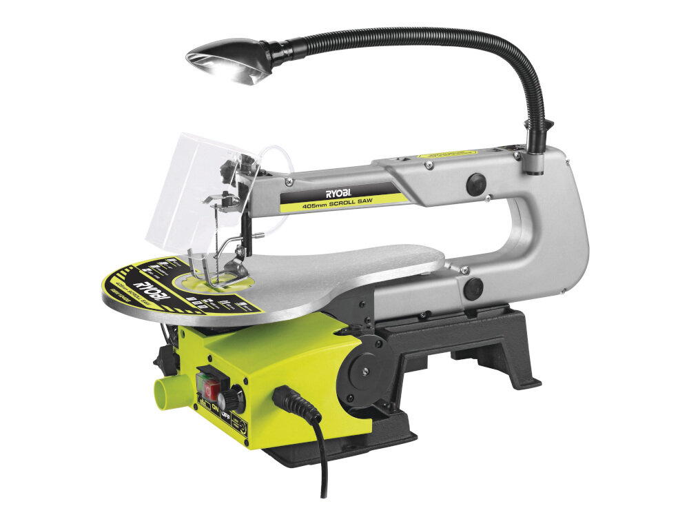 Wyrzynarka RYOBI RSW1240G silnik wydajny moc 125 W prędkość bez obciążenia w zakresie 500-1700 obr/min maksymalny zakres cięcia do 405 mm