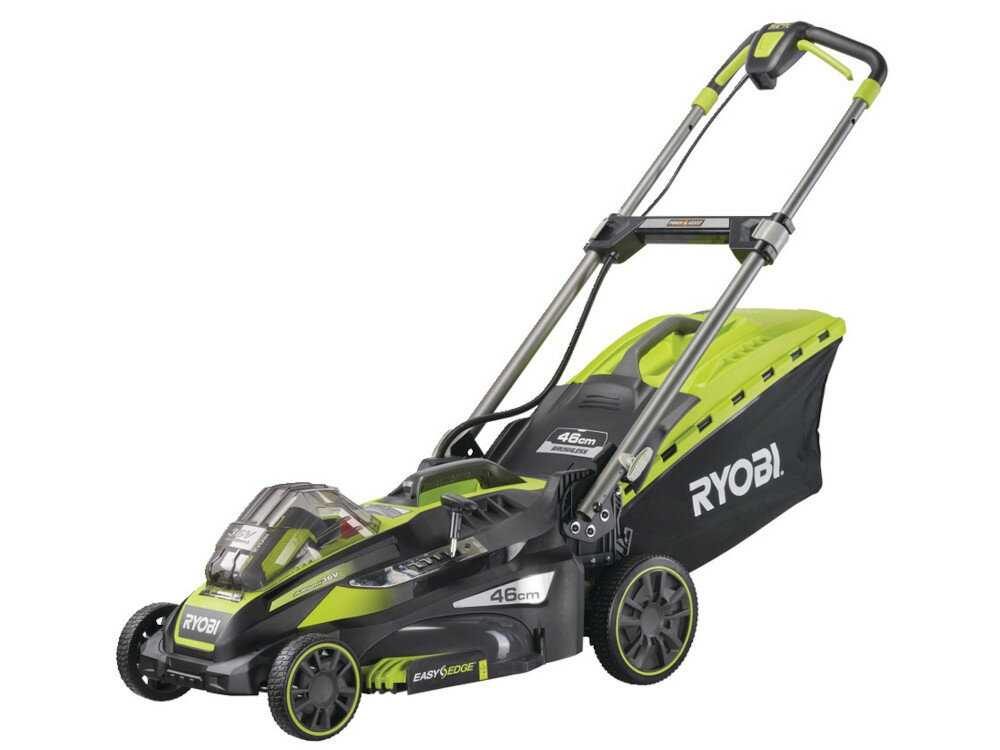 Kosiarka akumulatorowa RYOBI RLM36X46H5P zasilana akumulatorem litowo-jonowym długim  chechuje się czasem pracy wysoką mocą dużą wytrzymałością kluczyk zabezpieczający