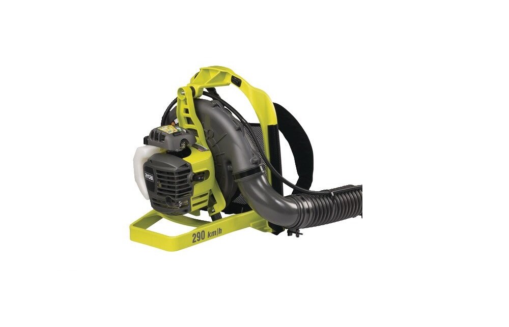 Dmuchawa do liści RYOBI RBL26BP silnik 2-suwowy spalinowy POWER LT2 pojemność 26 cm³ możliwość regulacji prędkości nadmuchu powietrza prędkość maksymalna do 190 km/h