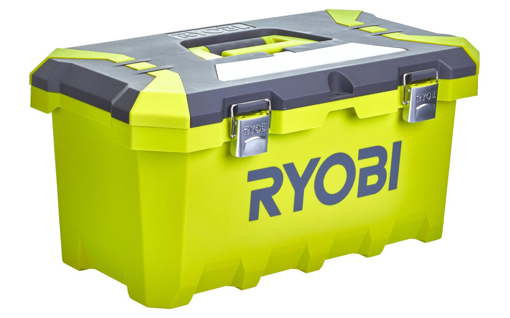 Skrzynka narzędziowa RYOBI RTB22INCH pokrywa zamykana za pomocą metalowych zapięć