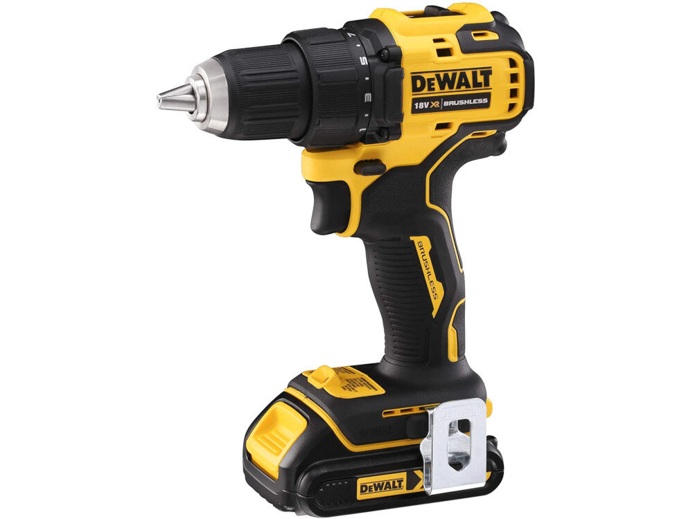 Wiertarko-wkrętarka DEWALT DCD708D2T do pracy w drewnie w materiałach drewnopodobnych stali metalu maksymalna średnica wiercenia w drewnie do 30 mm stali do 13 mm