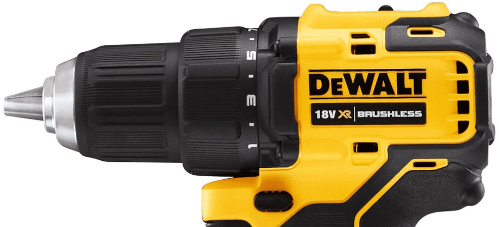 Zestaw Combo DEWALT DCK2062S2T wiertarko-wkrętarka DCD709 nowoczesny wydajny silnik bezszczotkowy 15-pozycyjna regulacja momentu obrotowego