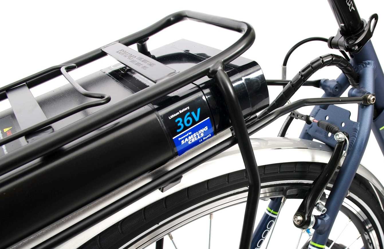 Rower elektryczny ORUS E-8000 Niebieski - zasilanie