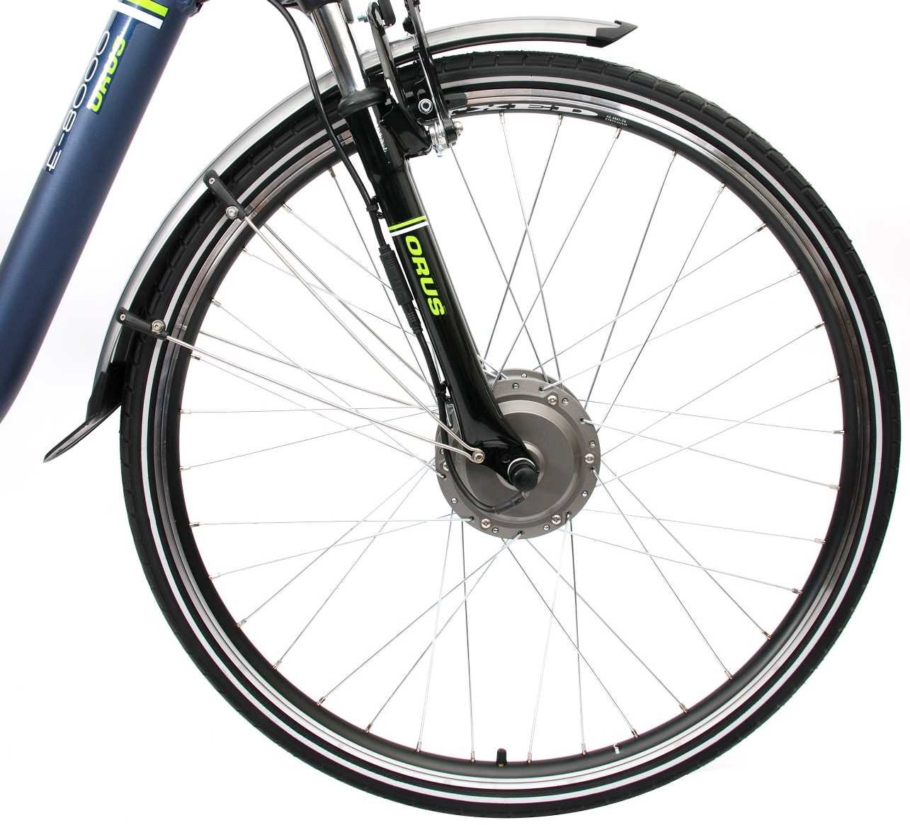 Rower elektryczny ORUS E-8000 Niebieski - koła