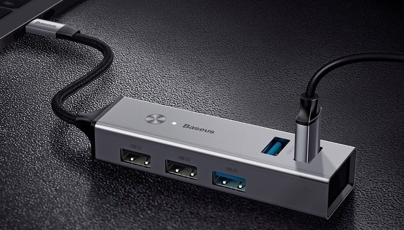 Hub BASEUS Cahub-Dog 5w1 szybki transfer widok usb 3.0