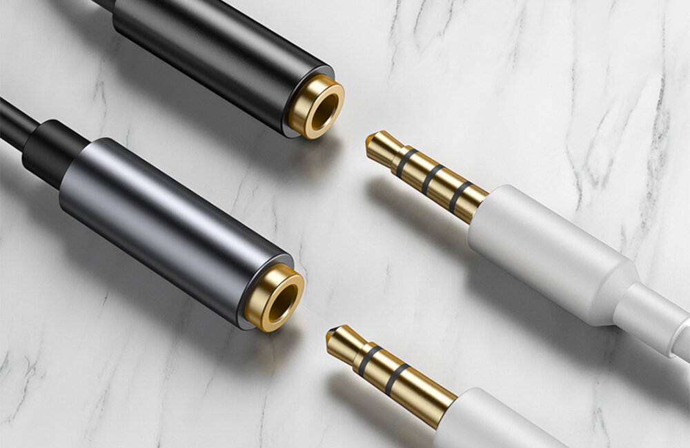 ADAPTER AUDIO BASEUS L54 USB-C + MINI JACK 3,5MM (SZARY) wbudowany przetwornik DAC