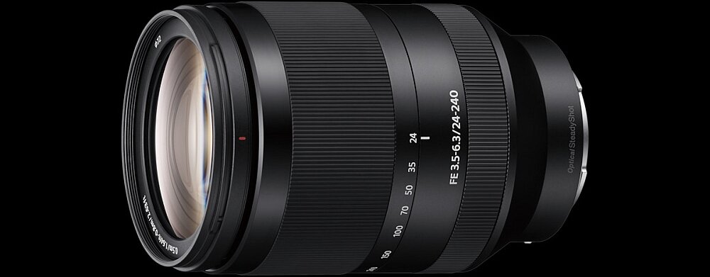 Obiektyw SONY FE 24-240 mm f-3.5-6.3 OSS aparat zdjęcia ogniskowa stałka stałoogniskowy zoom szkła optyka soczewki montaż bagnet af ostrość regulacja pierścienie