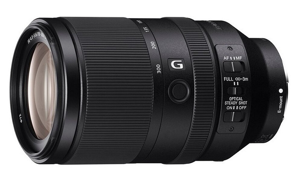 Obiektyw SONY FE 70-300mm F4.5-5.6 G OSS aparat zdjęcia ogniskowa zoom szkła optyka soczewki montaż bagnet af ostrość regulacja pierścienie