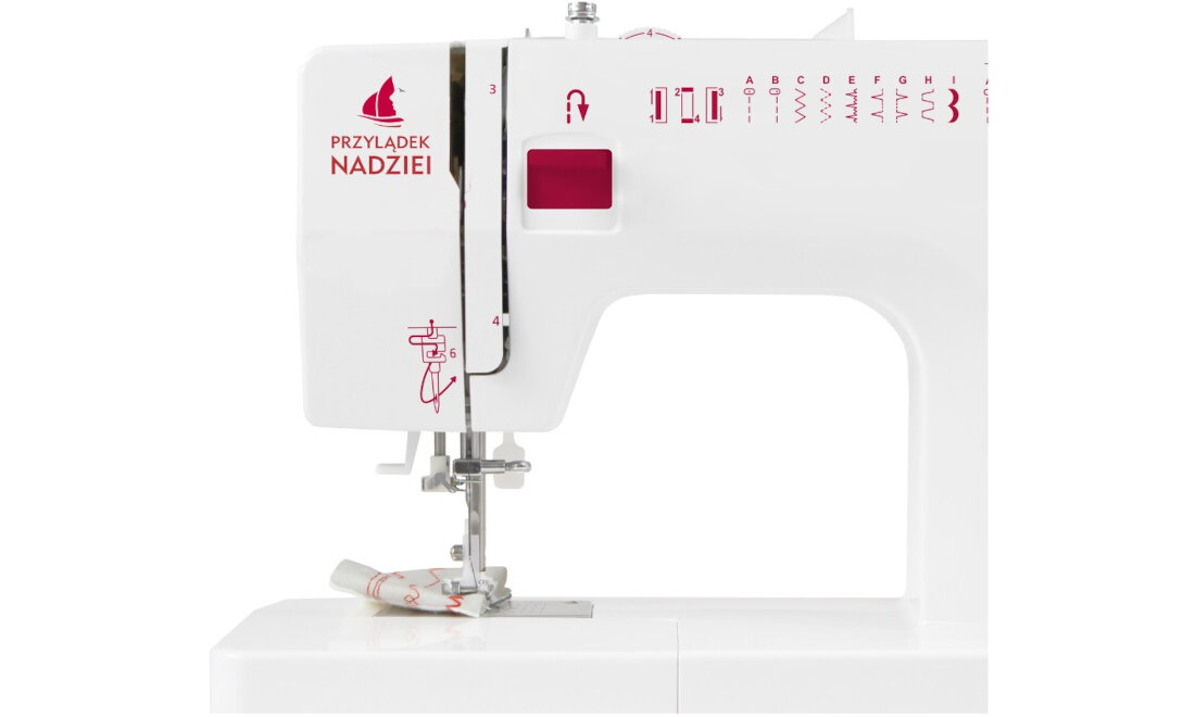 Maszyna do szycia LUCZNIK Nadzieja 2019 scieki overlockowe postawowe scieki elastyczne sciegi komfortowe uzytkowanie wyposazenie mozliwosci