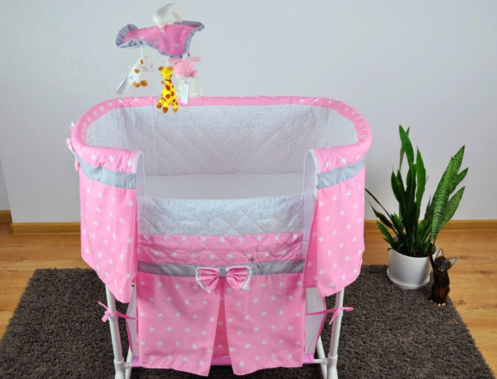 Kołyska MILLY MALLY Sweet Melody Simple 4w1  karuzela z kolorowymi zwierzątkami wbudowane melodie uspokojenie wyciszenie lampka nocna pilot materiał wykonanie czyszczenie