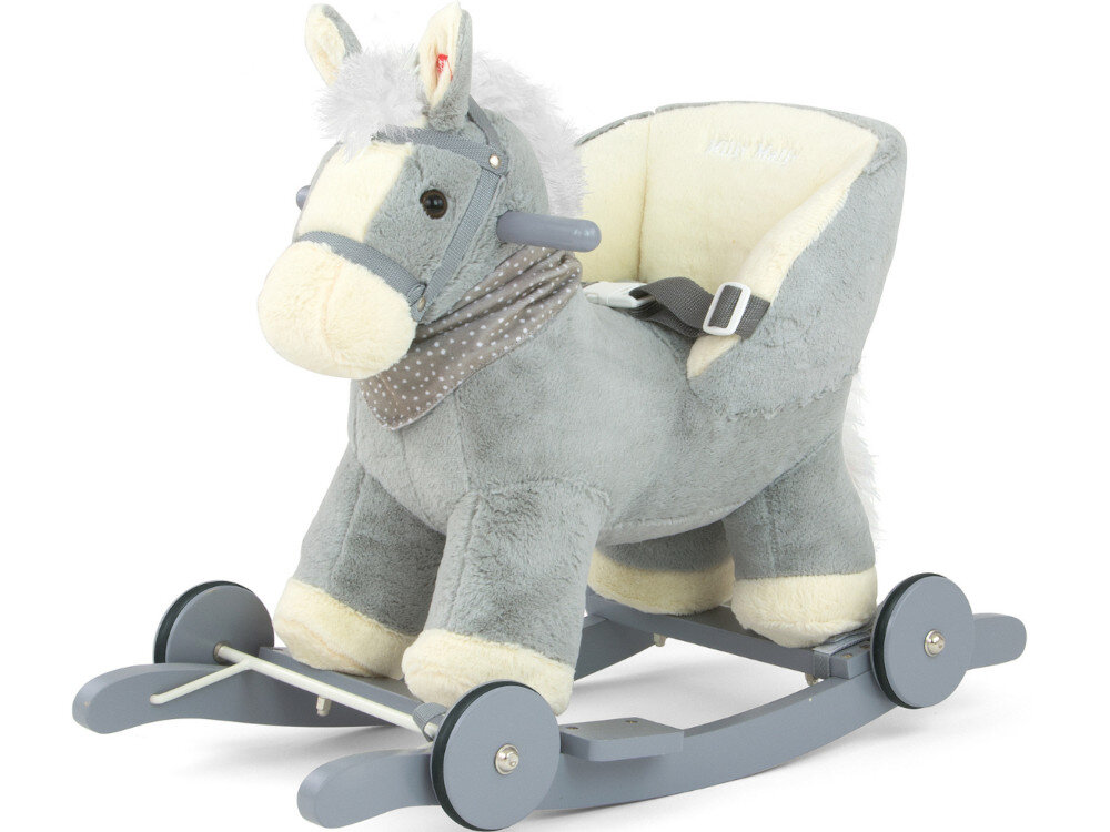 Koń na biegunach MILLY MALLY Polly Miętowy siedzisko pasy