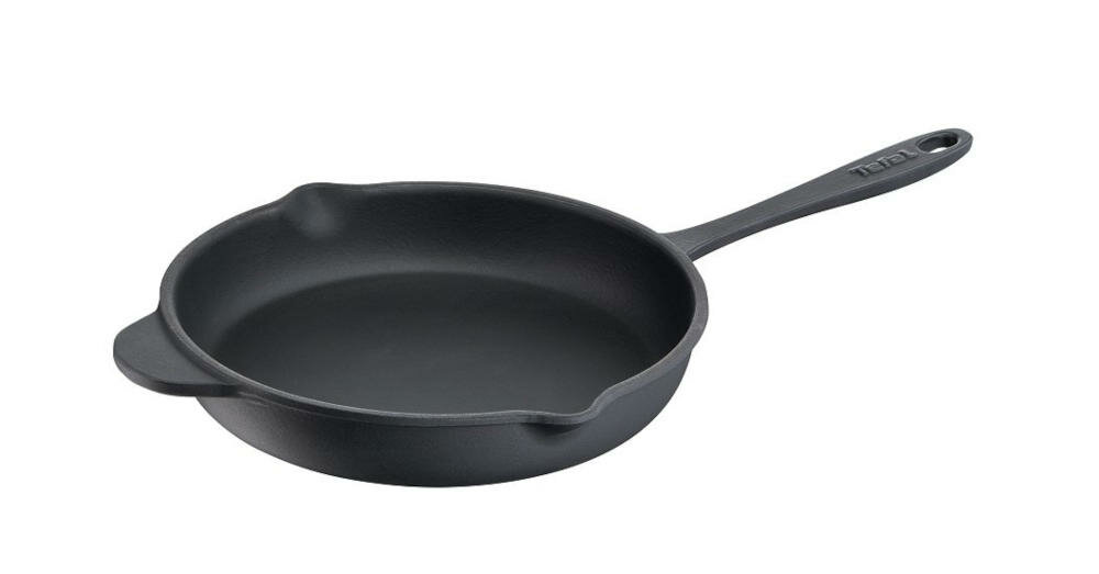 TEFAL-Tradition patelnia żeliwna smak składniki najwyższa jakość materiałów utrzymywanie ciepło rezultaty boczne profile