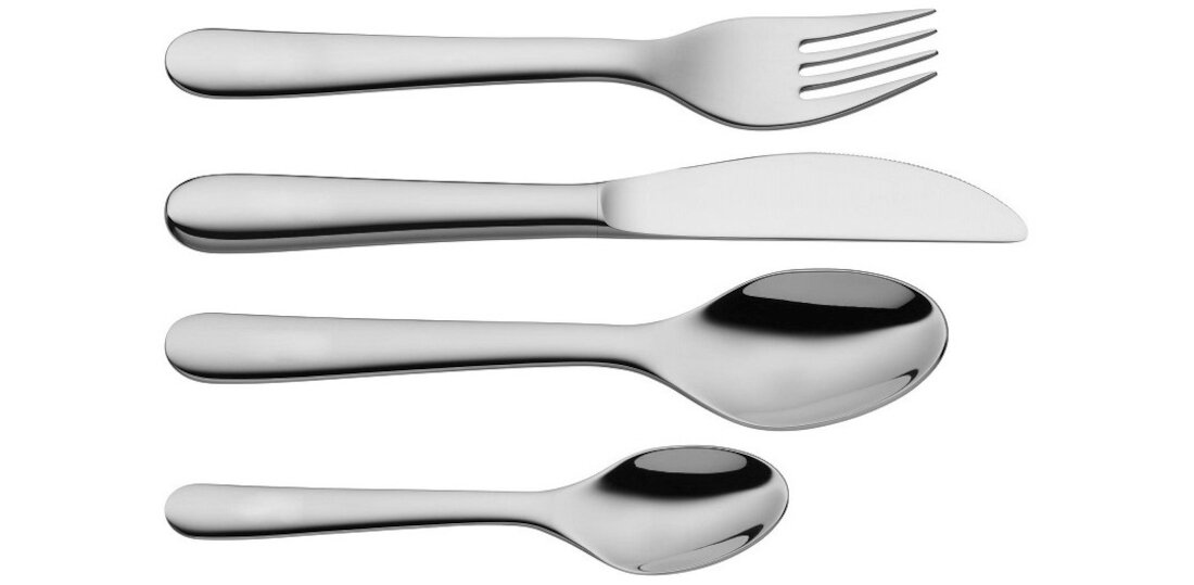 Zestaw sztuccow WMF 1286806040 (4 elementy) dla dzieci od 3 roku zycia latwe czyszczenie