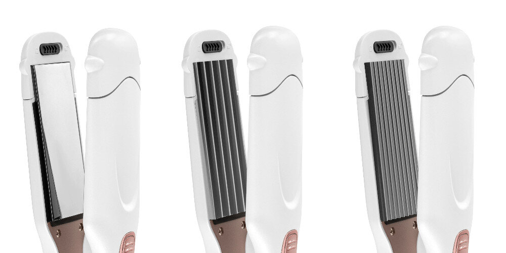 Prostownica SENCOR SHI 6300GD 3 zestawy płytek trzy rodzaje wymiennych płytek wymiana jest szybka i wygodna dostosowanie stylizacja potrzeby