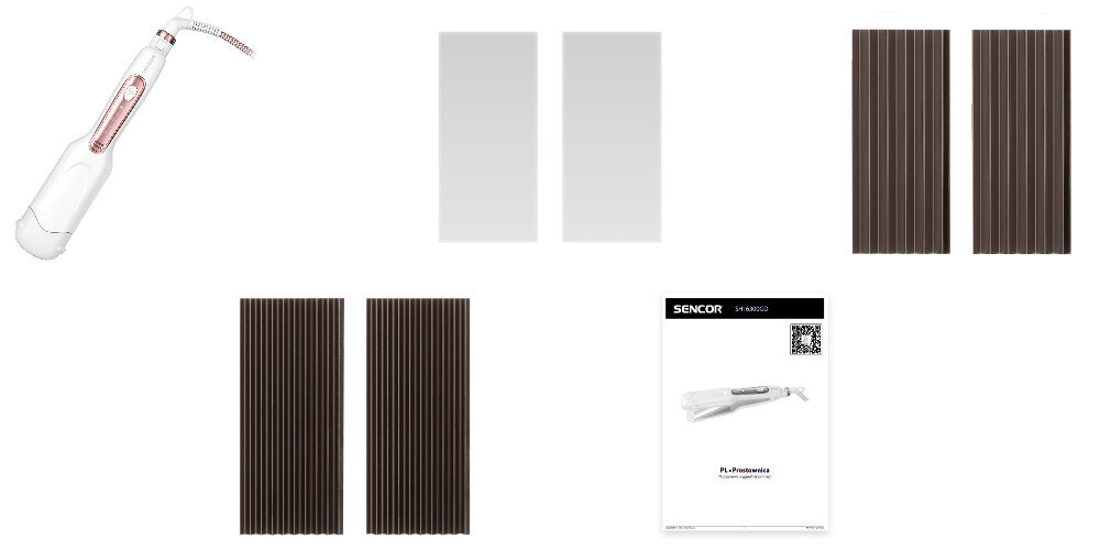 Prostownica SENCOR SHI 6300GD  zestaw akcesoria komplet wyposazenie