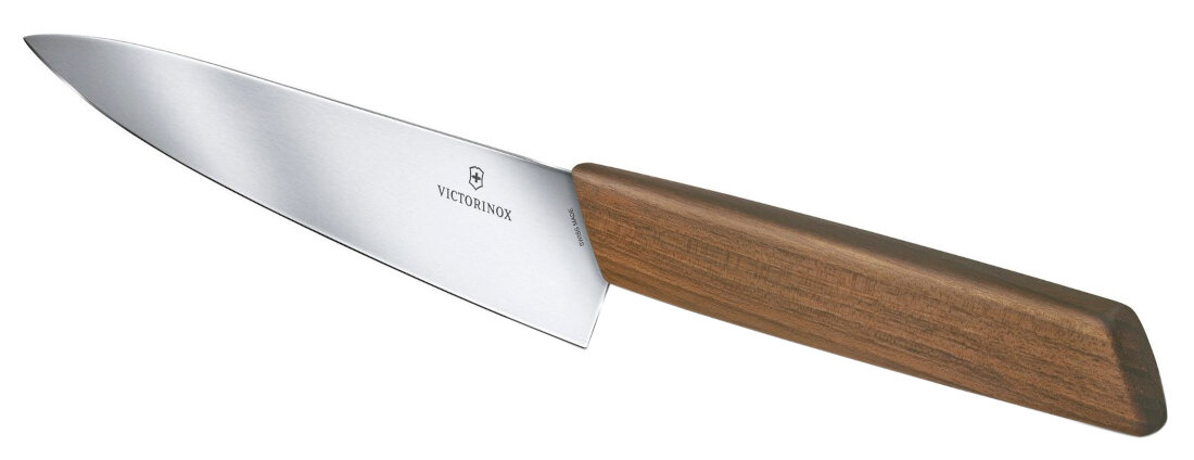 Nóż VICTORINOX Swiss Modern 6.9010.22G komfort użytkowania wygoda korzystanie Ergonomiczny kształt rękojeści pewny chwyt  Wyważony nóż 