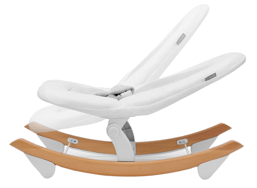 Leżaczek KINDERKRAFT Finio Biały 2-stopniowa regulacja oparcia pozycja lezaca lub pollezaca