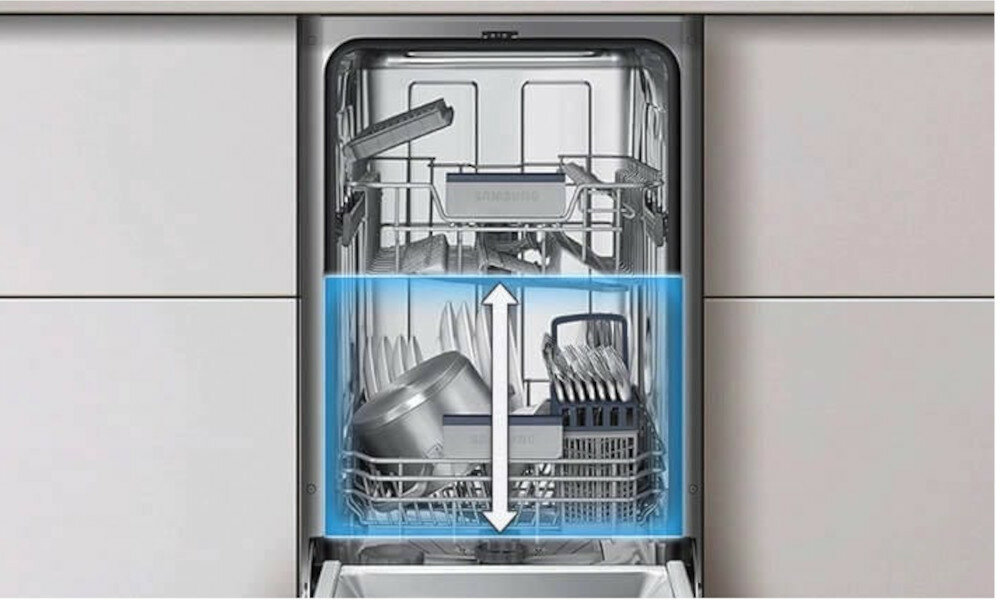 Zmywarka SAMSUNG DW50R4060BB trzeci kosz więcej przestrzeni
