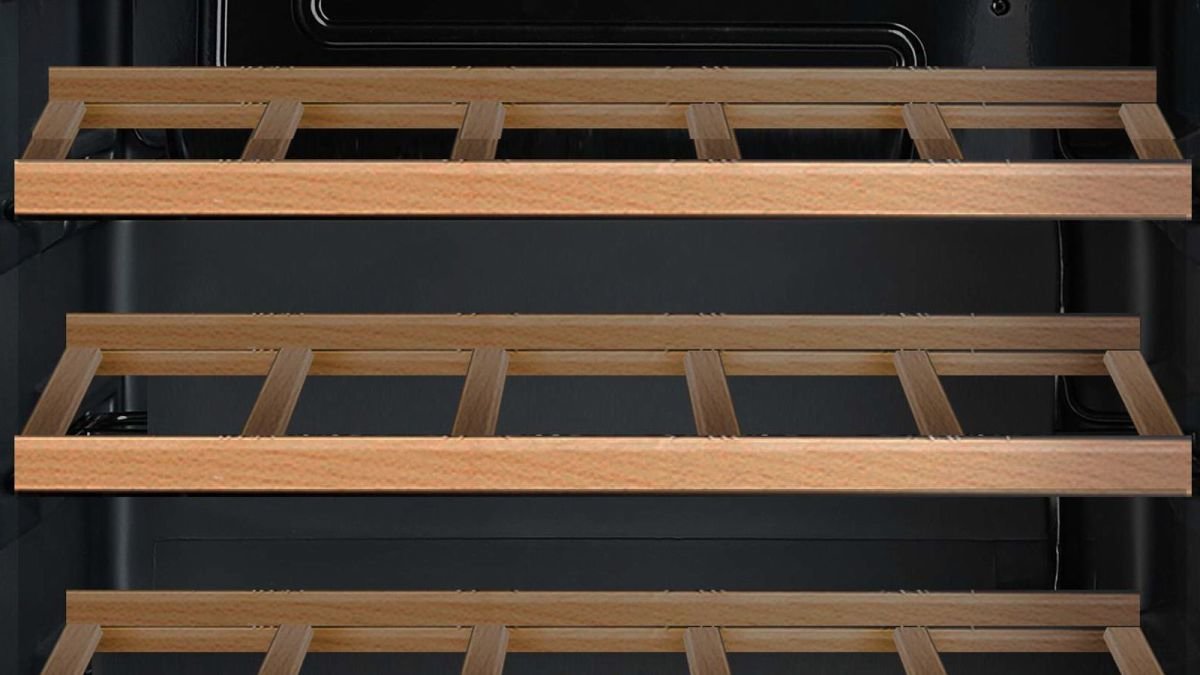 Chłodziarka do wina MIDEA HS-125WEN - Drewniane półki 