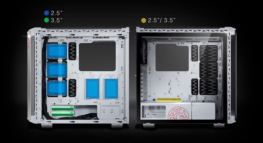 Obudowa ADATA Xpg Battlecruiser  - możliwości rozbudowy dostępne sloty