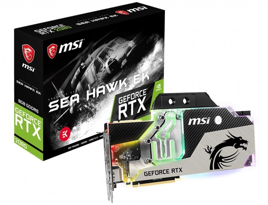 Karta graficzna MSI GeForce RTX 2080 Sea Hawk EK X 8GB - NVIDIA Turing