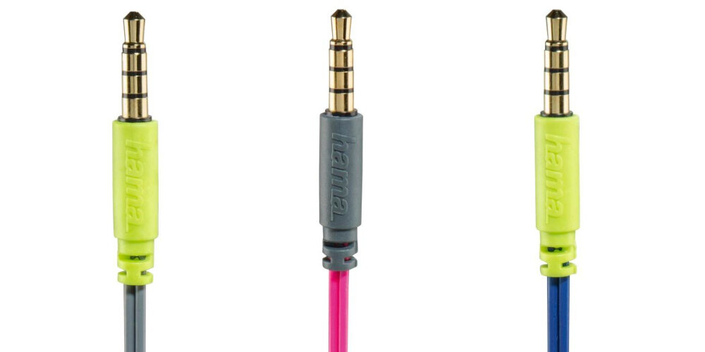 HAMA ACTION SŁUCHAWKI przewód kabel długość złącze jack 3,5 mm
