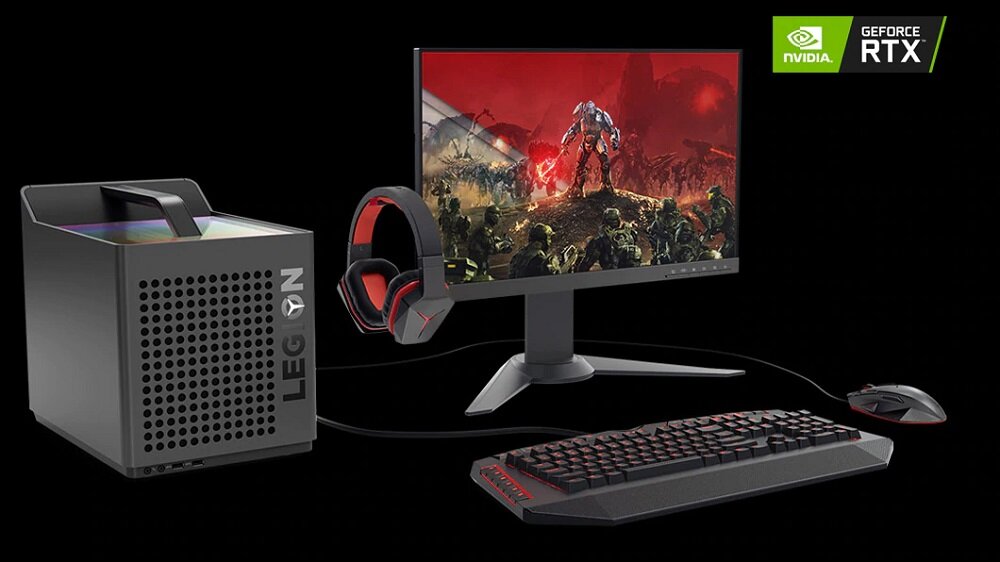Komputer LENOVO Legion C730 19ICO i7 9700K 16GB SSD 512GB GeForce RTX2080 Windows 10 Home niesamowite możliwości kompaktowe wymiary